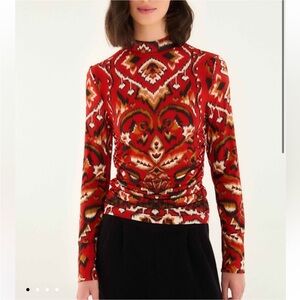 Farm Rio: Cream Ainika Pineapple Ikat Blouse